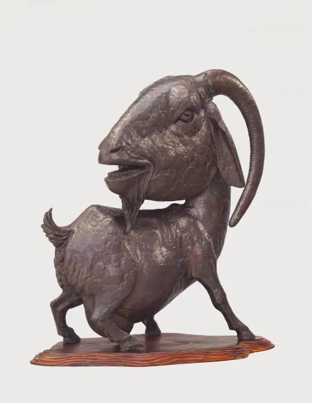 Goat by Akhil Chandra Das - Bronze Sculpture