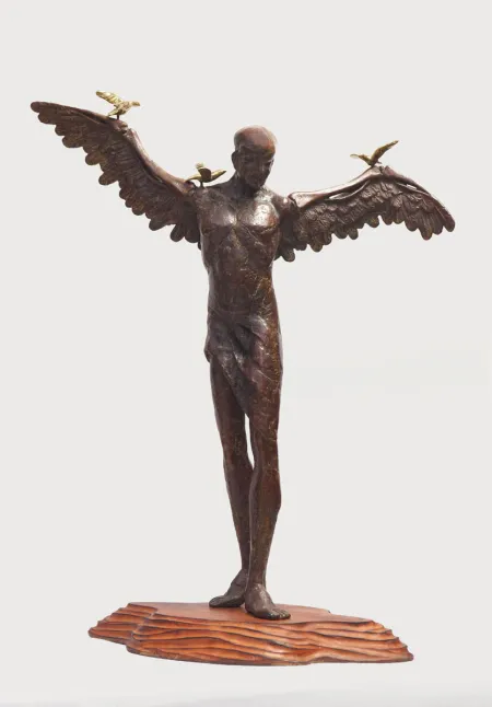 Shelter by Akhil Chandra Das - Bronze Sculpture