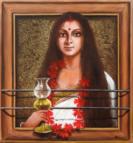 Untitled by Partha Bhattacharya - Acrylic on Canvas