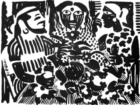 Untitled by Santanu Bhattacharya - Drawing on Paper