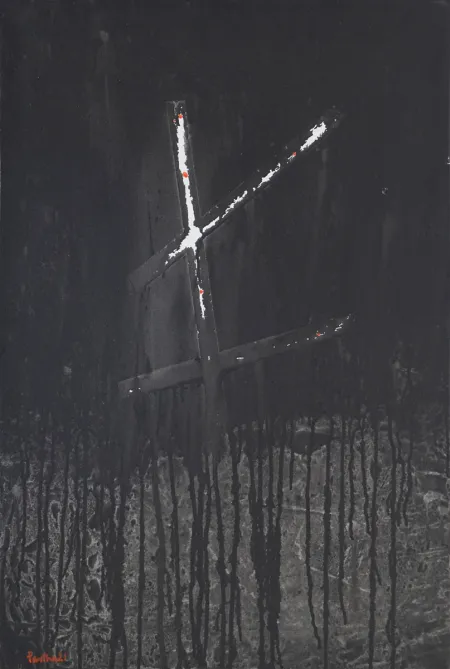 Darker Side by Partha Pratim Deb - Acrylic on Canvas