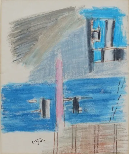 Untitled by Ramkumar - Ink & Pastel Painting
