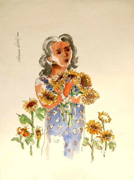 Untitled by Biswapati Maiti - Watercolour on Paper