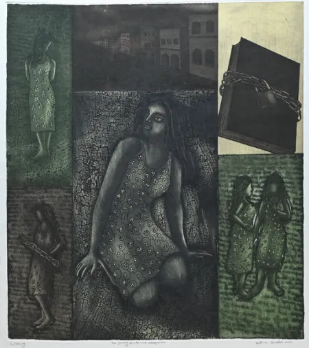 The Journey of Life and Introspection by Krishna Sardar - Etching