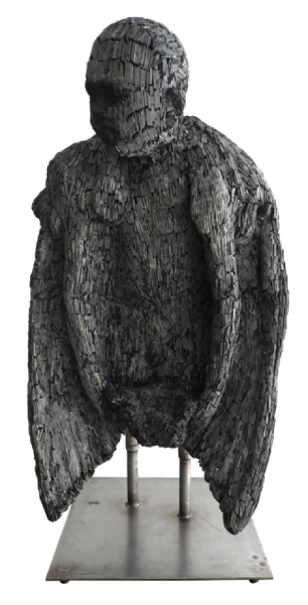 Unanimous - I by Tapas Biswas - Slate Stone, Resin , Steel Sculpture