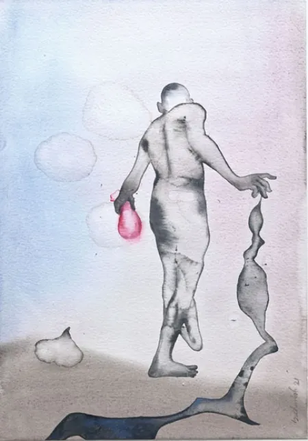 Ambiguity of the sences -  VI by Snehasish Maity - Watercolour on Paper