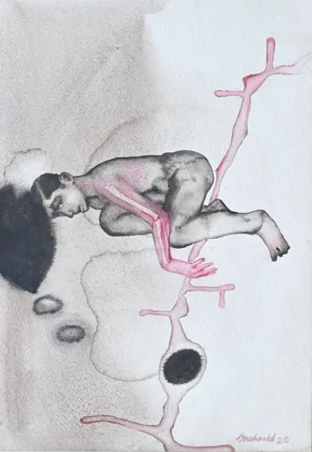 Ambiguity of the sences -  IV by Snehasish Maity - Watercolour on Paper