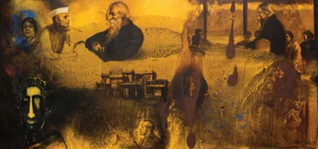 Shantiniketan by Paresh Maity - Acrylic & Oil on Canvas