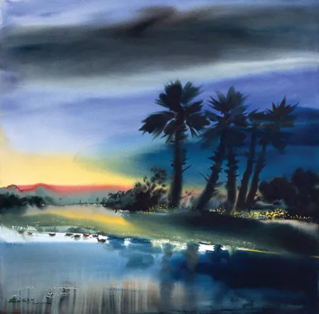 Kopai River by Paresh Maity - Watercolour on Paper