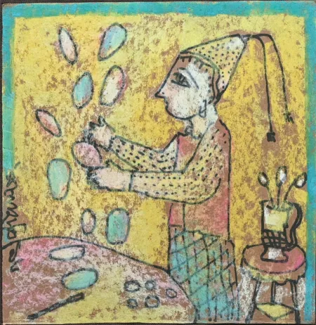 Untitled by Manoj Dutta - Pastel on Paper