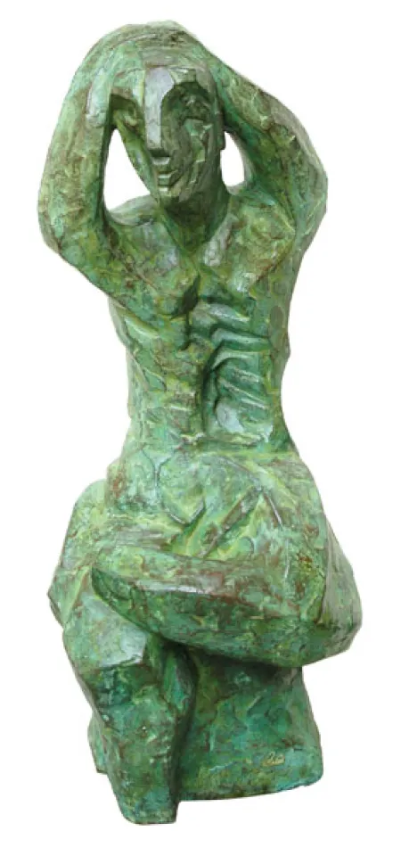 Thinker by Bimal Kundu - Bronze Sculpture