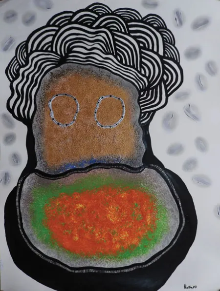 Untitled by Partha Pratim Deb - Acrylic, ink & pencil on Acid free paper