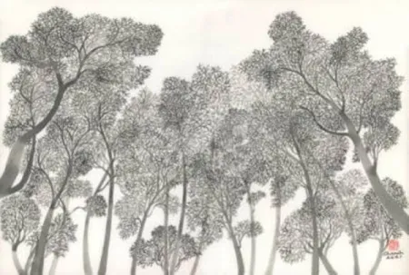 Untitled by Chameli Ramachandran - chinese ink & watercolour on Paper