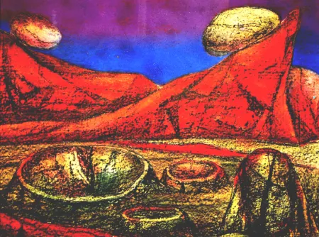 Untitled by Supam Adhikary - Mixed Media on Paper