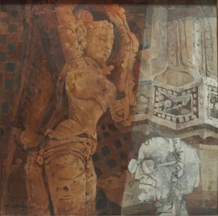 Visitor - I by Shyamal Dutta Ray - Acrylic on Canvas