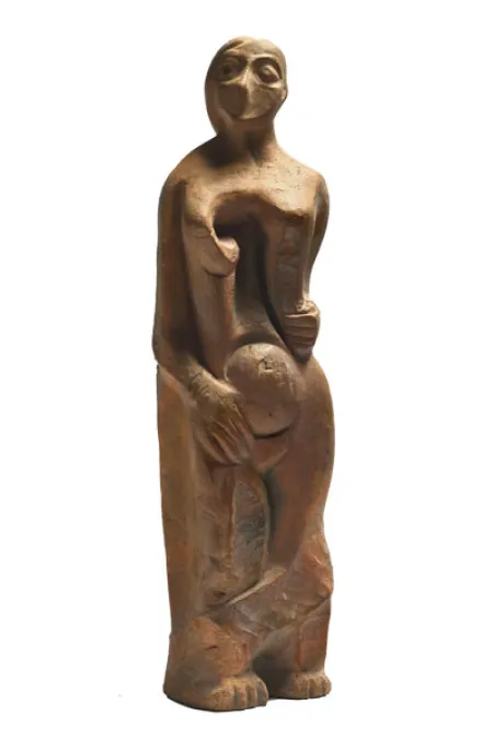Untitled by Phul Chand Pyne - Terracotta Sculpture