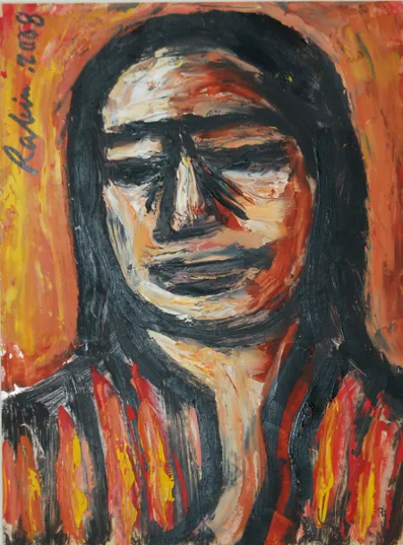 Untitled by Rabin Mondal - Oil on board