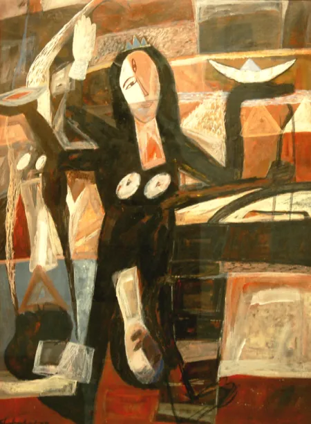 Queen by Sk. Sahajahan - Tempera on board