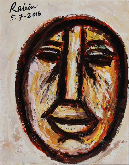 Face by Rabin Mondal - Acrylic on board