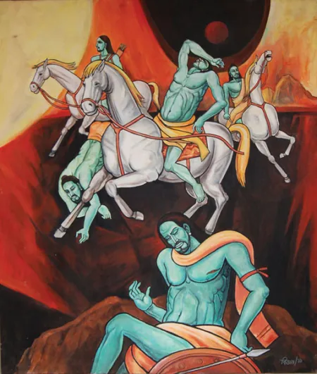 Untitled by Bijan Choudhury - Acrylic on Canvas