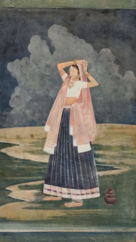 Untitled by Manishi De - Watercolour & Tempera Painting