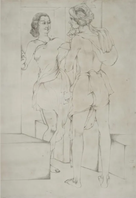 Untitled by Nandalal Bose - Pencil on Paper