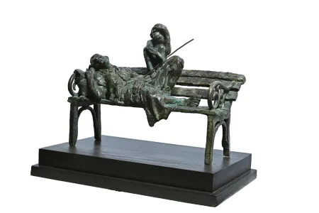 A Madari by Debabrata De - Bronze Sculpture