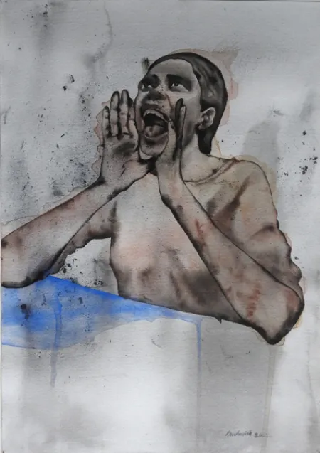 Untitled - I by Snehasish Maity - Watercolour on Paper
