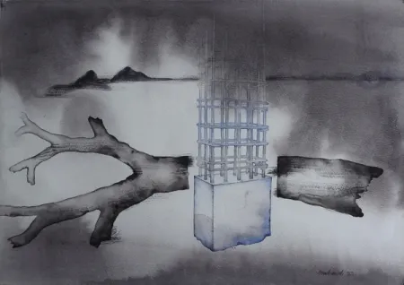 Untitled - II by Snehasish Maity - Watercolour on Paper