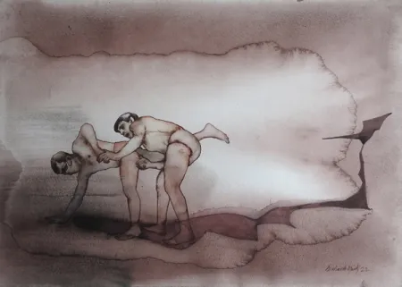 Untitled - III by Snehasish Maity - Watercolour on Paper