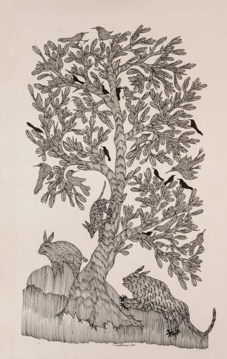 Untitled by JANGARH SINGH SHYAM - Ink on Paper