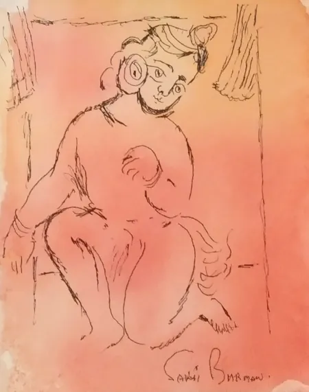 Untitled by Sakti Burman - Watercolour on Paper