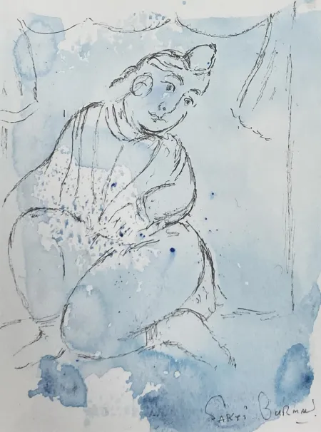 Untitled by Sakti Burman - Watercolour on Paper