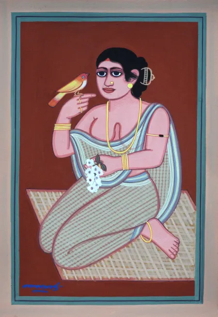 Patachitra by Lalu Prasad Shaw - Tempera on board