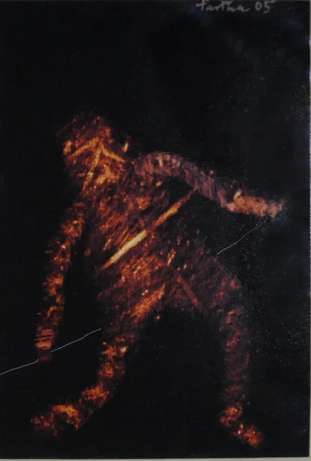 Untitled by Partha Pratim Deb - Scratch with blade on Photograph