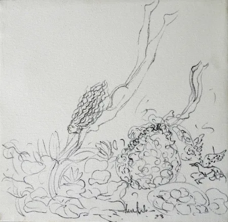 Untitled by Chaitali De Chanda - Marker on Canvas