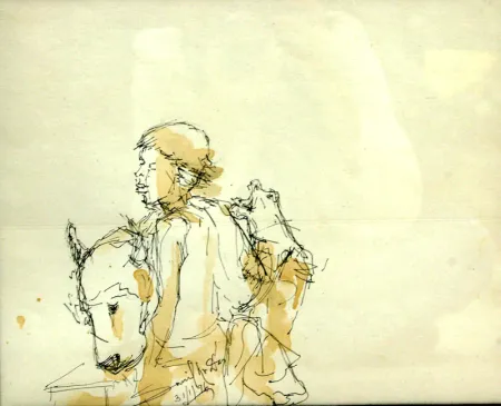 Untitled by Sunil Kumar Das - Drawing on Paper