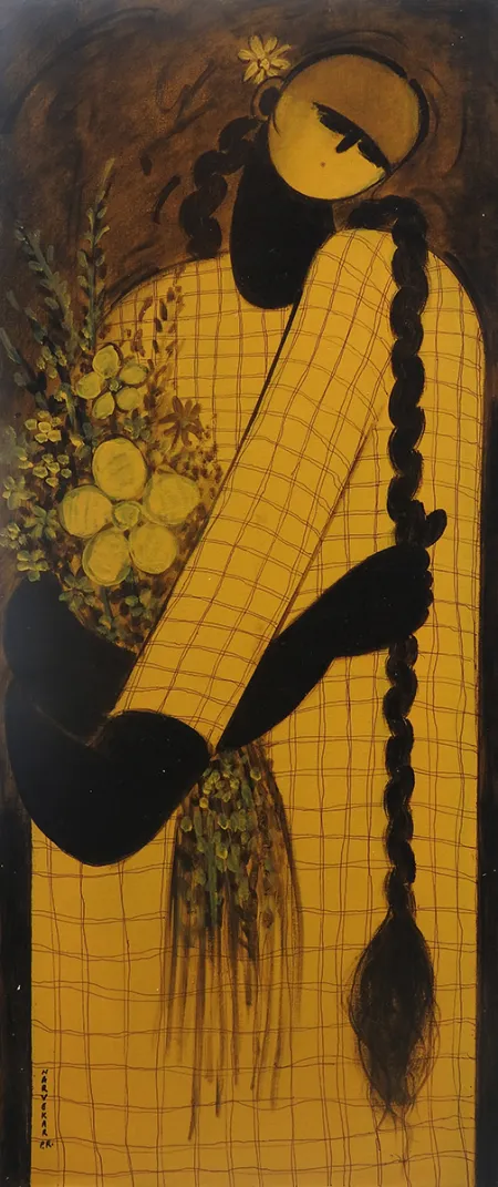 Untitled by P. R. Narvekar - Oil on Canvas
