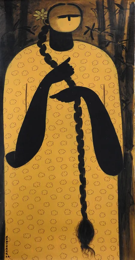 Untitled by P. R. Narvekar - Oil on Canvas