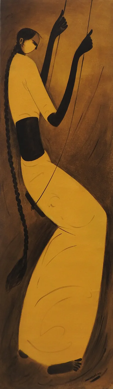 Untitled by P. R. Narvekar - Oil on Canvas