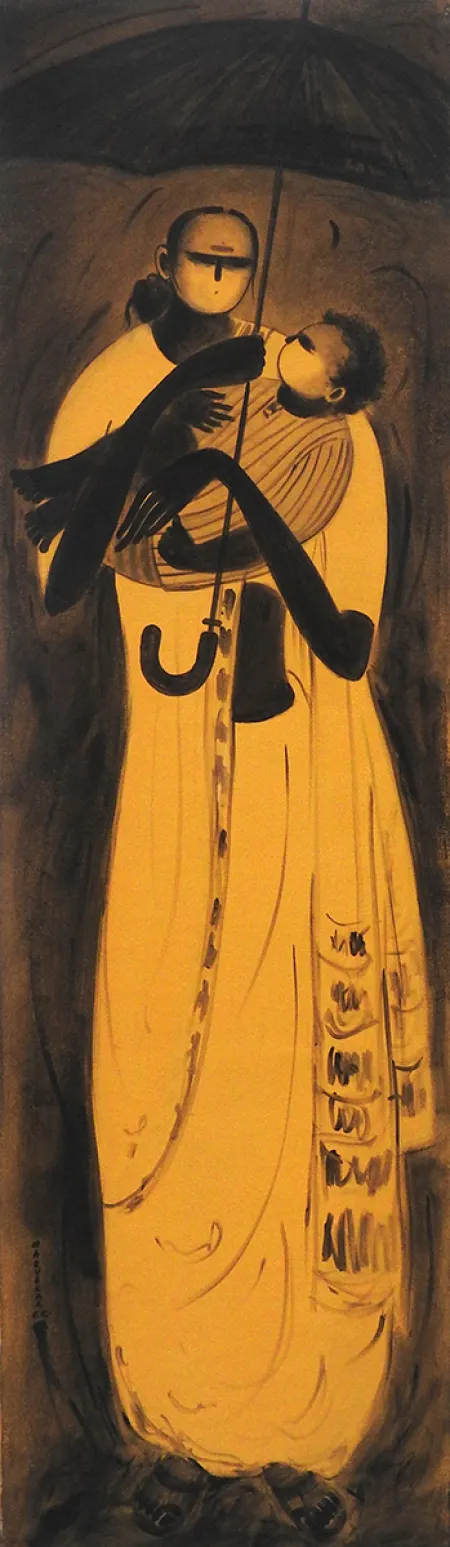 Untitled by P. R. Narvekar - Oil on Canvas