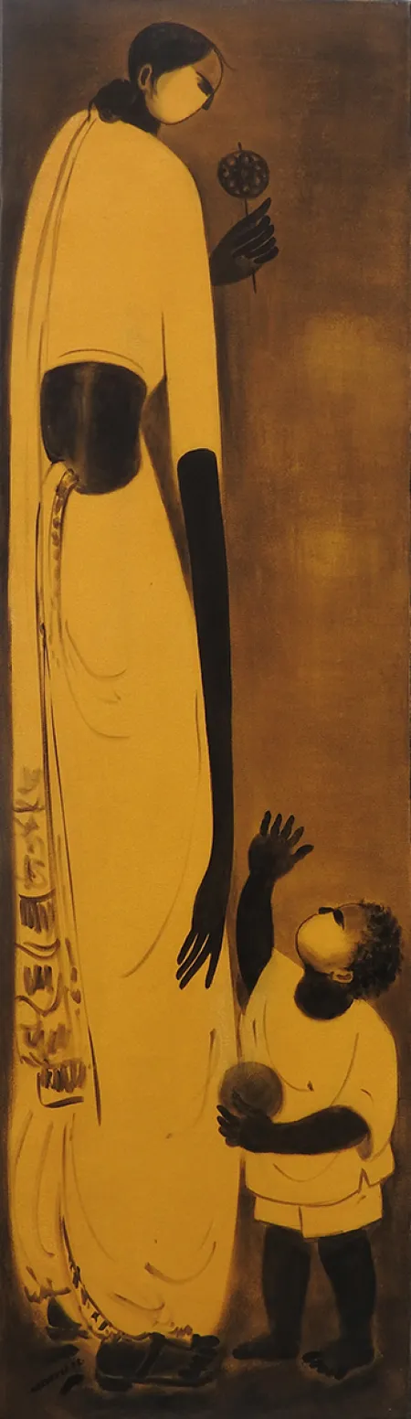 Untitled by P. R. Narvekar - Oil on Canvas