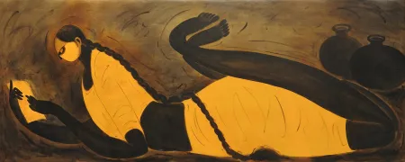 Untitled by P. R. Narvekar - Oil on Canvas