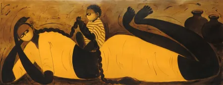 Untitled by P. R. Narvekar - Oil on Canvas