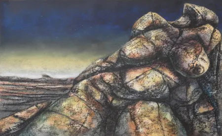 An Eloquent Silence - lll by Supam Adhikary - Mixed Media