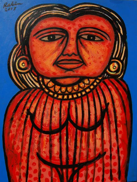 Woman by Rabin Mondal - Acrylic on Canvas