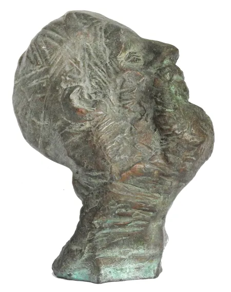 Old Man by Shankar Ghosh - Bronze Sculpture