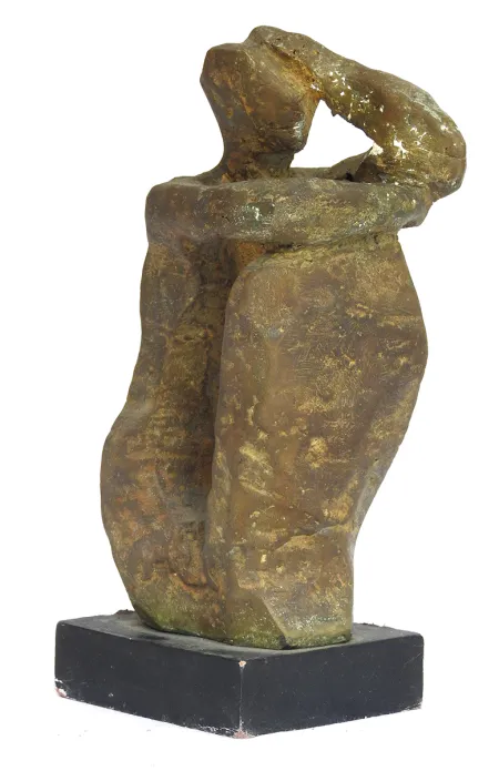 Thinker by Shankar Ghosh - Bronze Sculpture