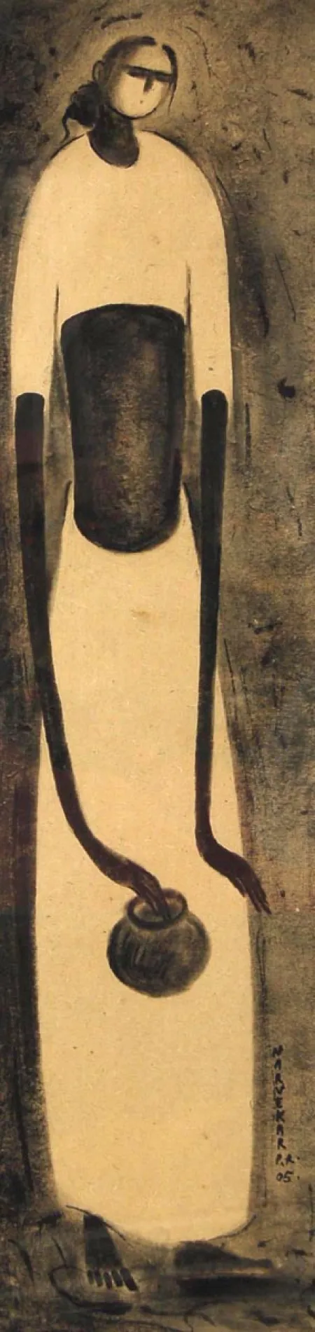Untitled by P. R. Narvekar - Mixed Media on Paper