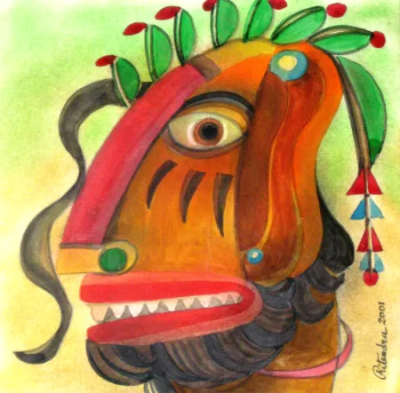 Untitled by Ritendra Roy - Acrylic on Paper